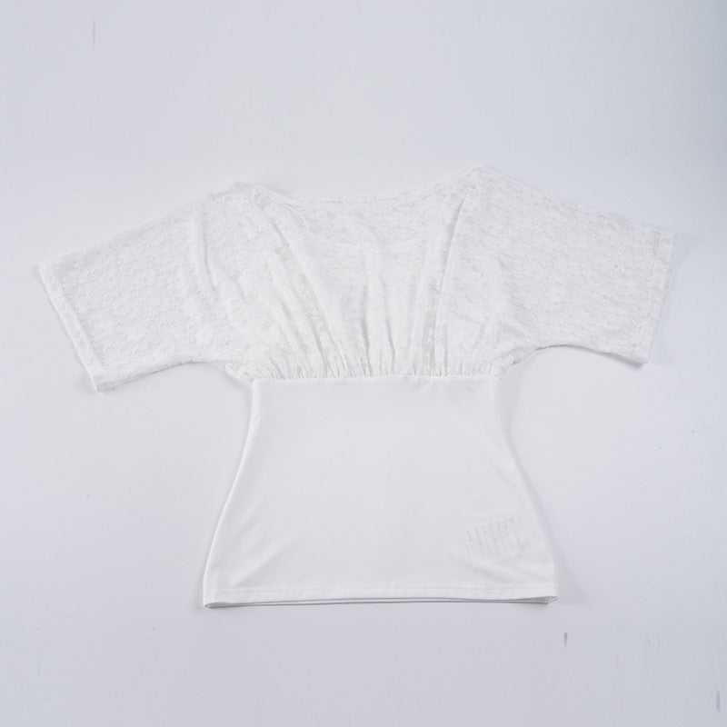 Damen Spitzenshirt mit figurbetontem Unterteil R&B