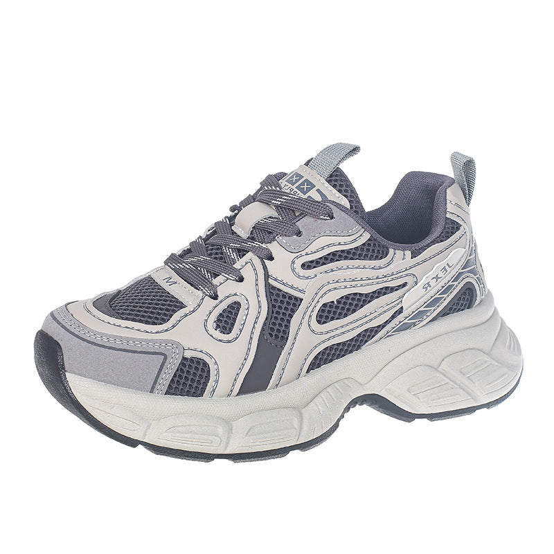 Damen Sportliche Lauf- und Freizeit-Sneaker mit atmungsaktiven Mesh-Einsätzen und dämpfender Sohle R&B