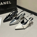 Damen eleganter Slingback-Pumps mit modischen Stilelementen R&B