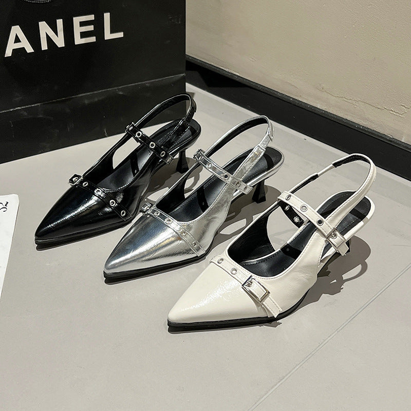 Damen eleganter Slingback-Pumps mit modischen Stilelementen R&B