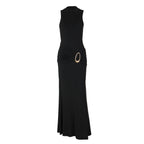 Damen Langermiges Maxikleid mit raffiniertem Raffungselement R&B