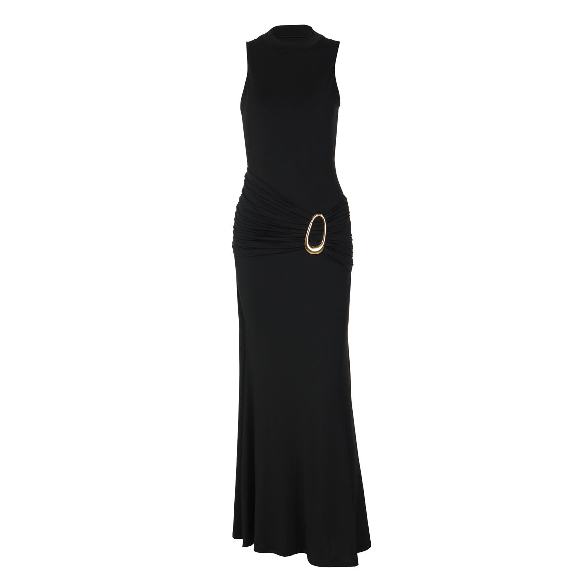 Damen Langermiges Maxikleid mit raffiniertem Raffungselement R&B
