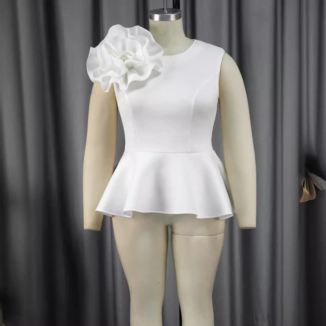 Damen Elegantes Oberteil mit voluminösem Rüschendetail R&B