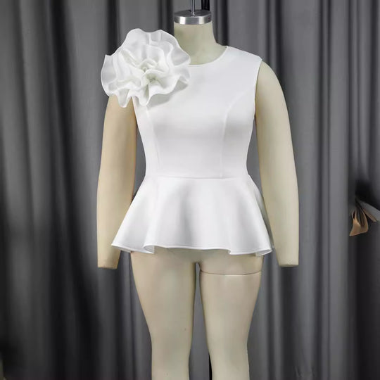 Damen Elegantes Oberteil mit voluminösem Rüschendetail R&B