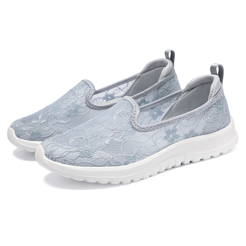 Damen Slip-On Sneakers mit eleganter Spitze und dämpfender Sohle R&B