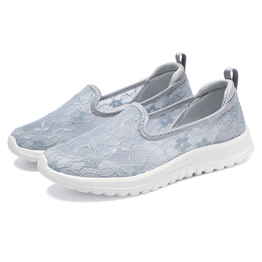 Damen Slip-On Sneakers mit eleganter Spitze und dämpfender Sohle R&B