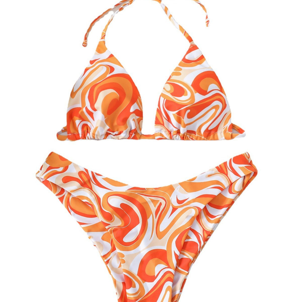 Damen Triangel-Bikini mit aufregendem Farbverlauf und hohem Beinausschnitt R&B