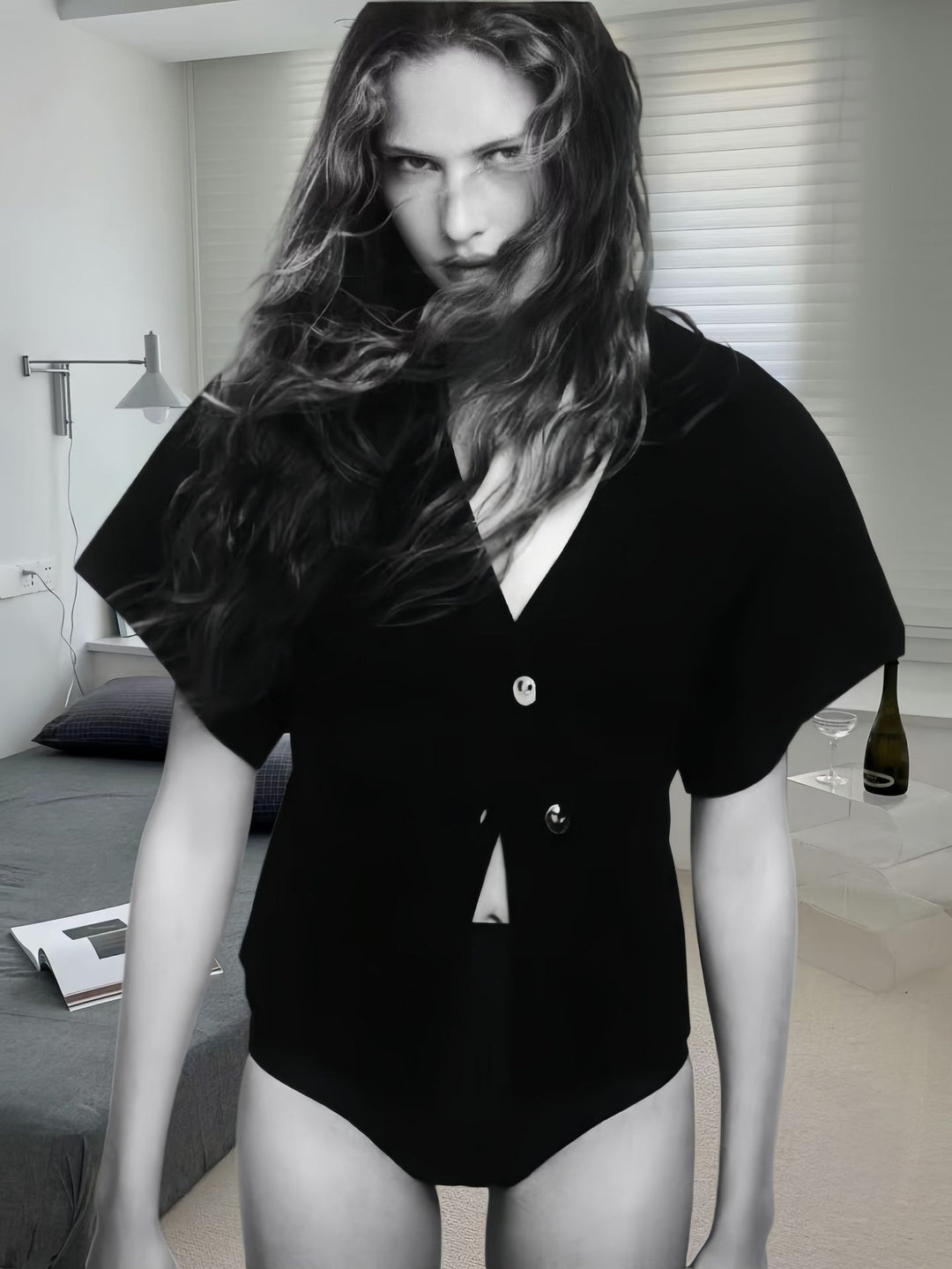 Damen Bluse mit innovativem Schnitt und eleganten Details R&B