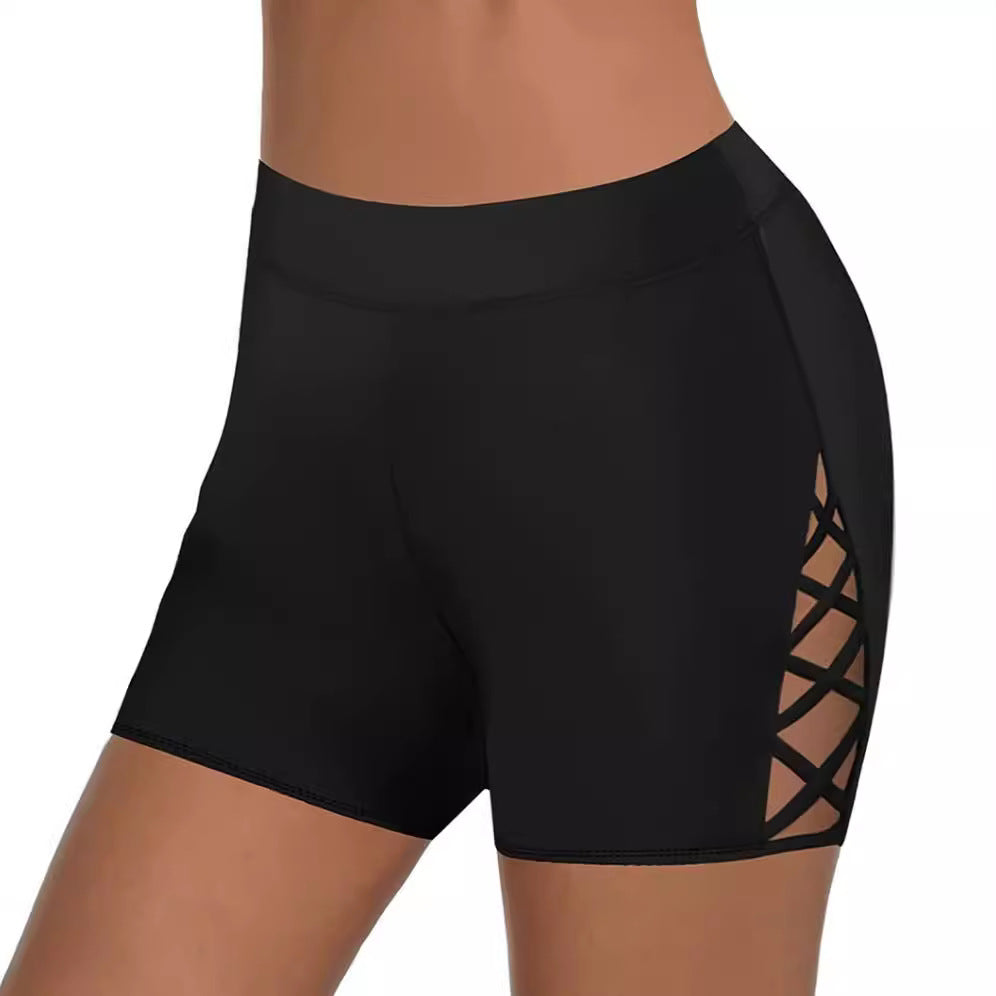Damen Sportliche Radlerhosen mit kreativem Schnitt und dekorativen Einsätzen R&B