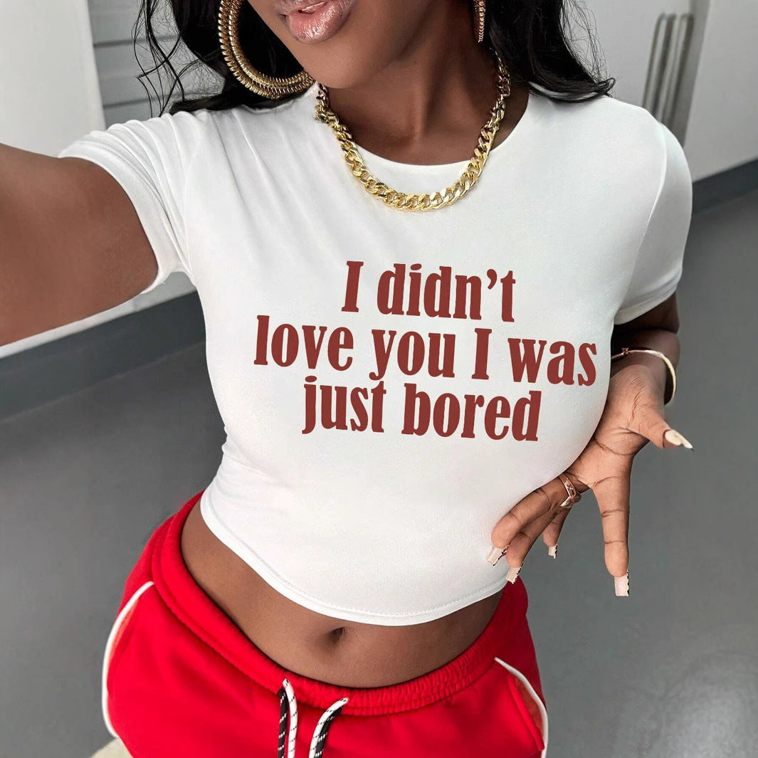 Damen T-Shirt mit kreativem Schlüsselherz-Motiv und modernem Print R&B