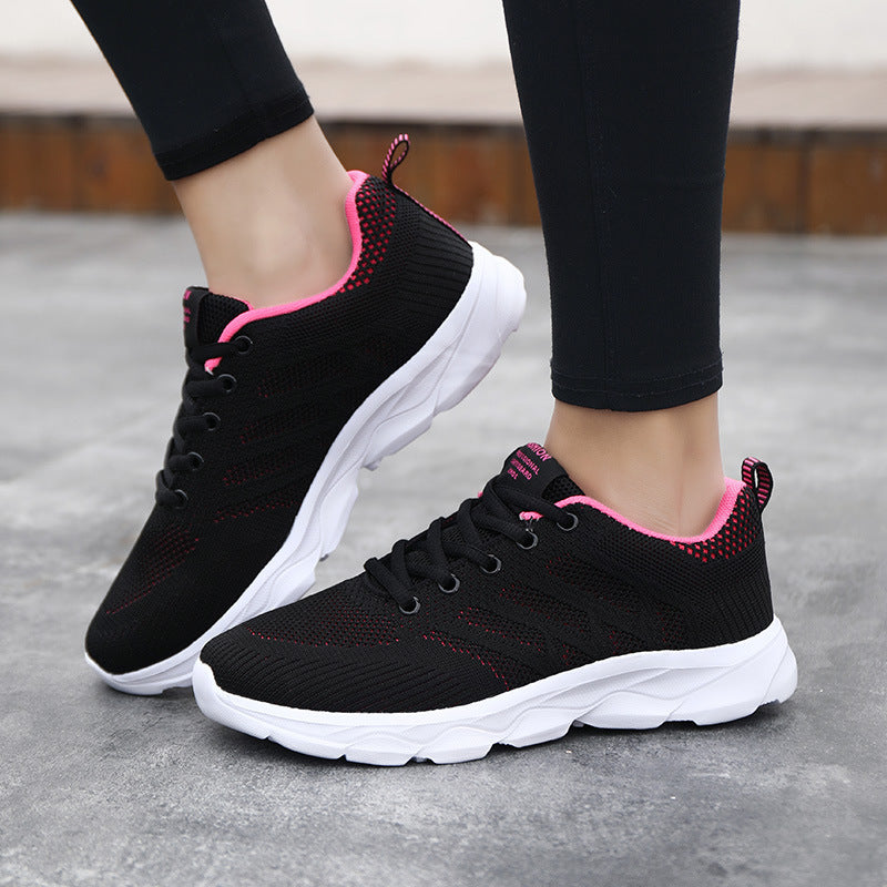 Damen Atmungsaktive Sneakers mit flexiblem Strick-Obermaterial