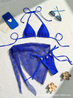 Damen Triangel-Bikini mit Netzdesign R&B