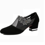 Damen Stiletto Pumps mit transparenten Einsätzen und eleganter Applikation R&B