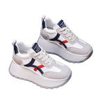Damen Sportliche Plateau-Sneaker mit modischem Obermaterial und rutschfester Sohle R&B