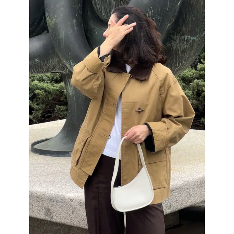 Damen Utility-Jacke mit klassischem Schnitt und hohem Kragen R&B