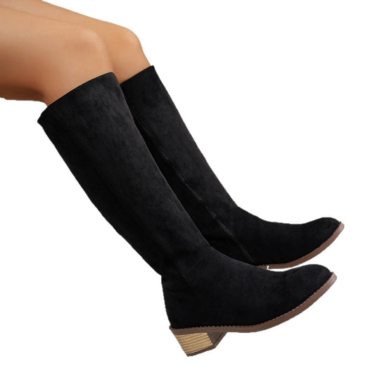 Damen Elegante Overknee-Stiefel aus weichem Wildleder R&B