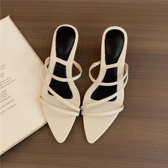 Damen elegante Slingback Sandalen mit feinen Riemchen R&B