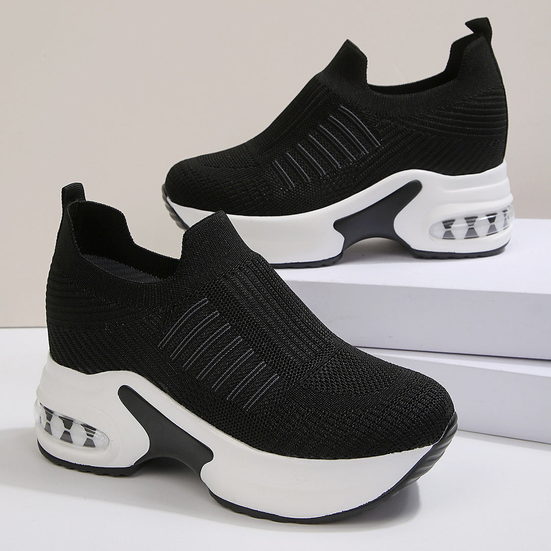Damen Sneakers mit atmungsaktivem Strickoberteil und komfortabler Dämpfung R&B