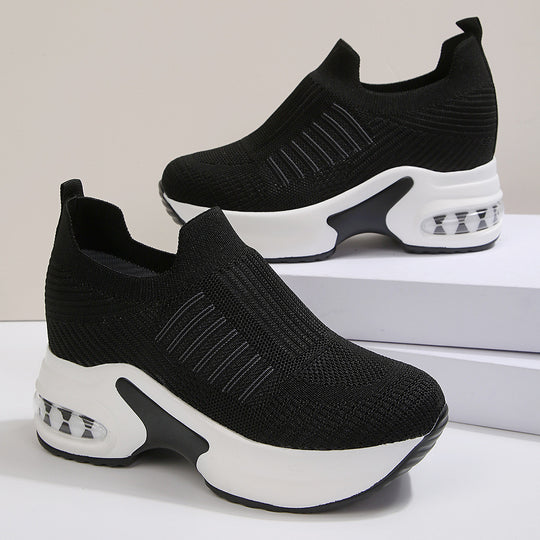 Damen Sneakers mit atmungsaktivem Strickoberteil und komfortabler Dämpfung R&B