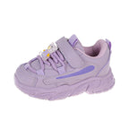 Damen Sportliche Kinder Sneakers mit praktischem Klettverschluss und tierischen Applikationen