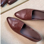 Damen spitz zulaufende Mokassins mit elegantem Schlupfdesign
