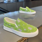 Damen Elegante Slip-On Sneakers mit glitzernden Details R&B