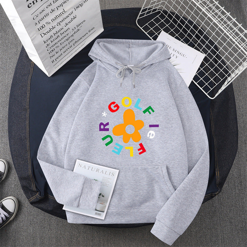 Damen Kapuzenpullover mit kreativem Blumen-Grafikdesign und bequemer Passform R&B