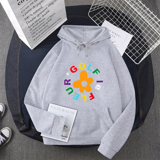 Damen Kapuzenpullover mit kreativem Blumen-Grafikdesign und bequemer Passform R&B