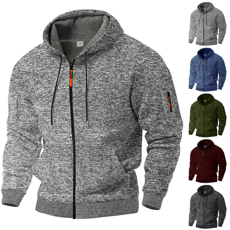 Herren Kapuzensweatjacke mit insbesondere atmungsaktiver Struktur und praktischen Taschen R&B