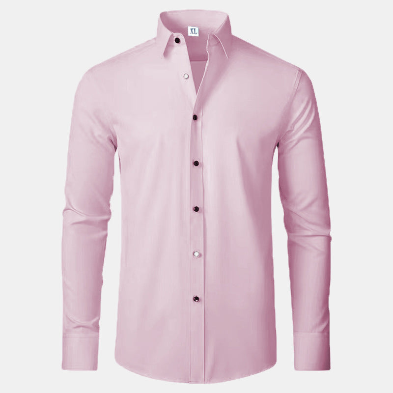 Herren Langarmhemd mit elegantem Schnitt und stilvollen Knopfdetails R&B