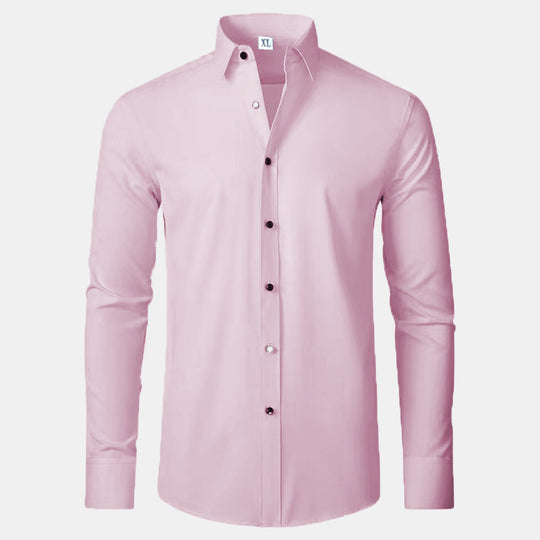 Herren Langarmhemd mit elegantem Schnitt und stilvollen Knopfdetails R&B