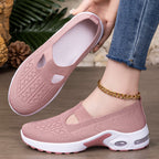 Damen Bequeme Slip-On Sportschuhe mit atmungsaktivem Strickdesign R&B