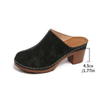 Damen Komfortable Clogs mit blockförmigem Absatz R&B