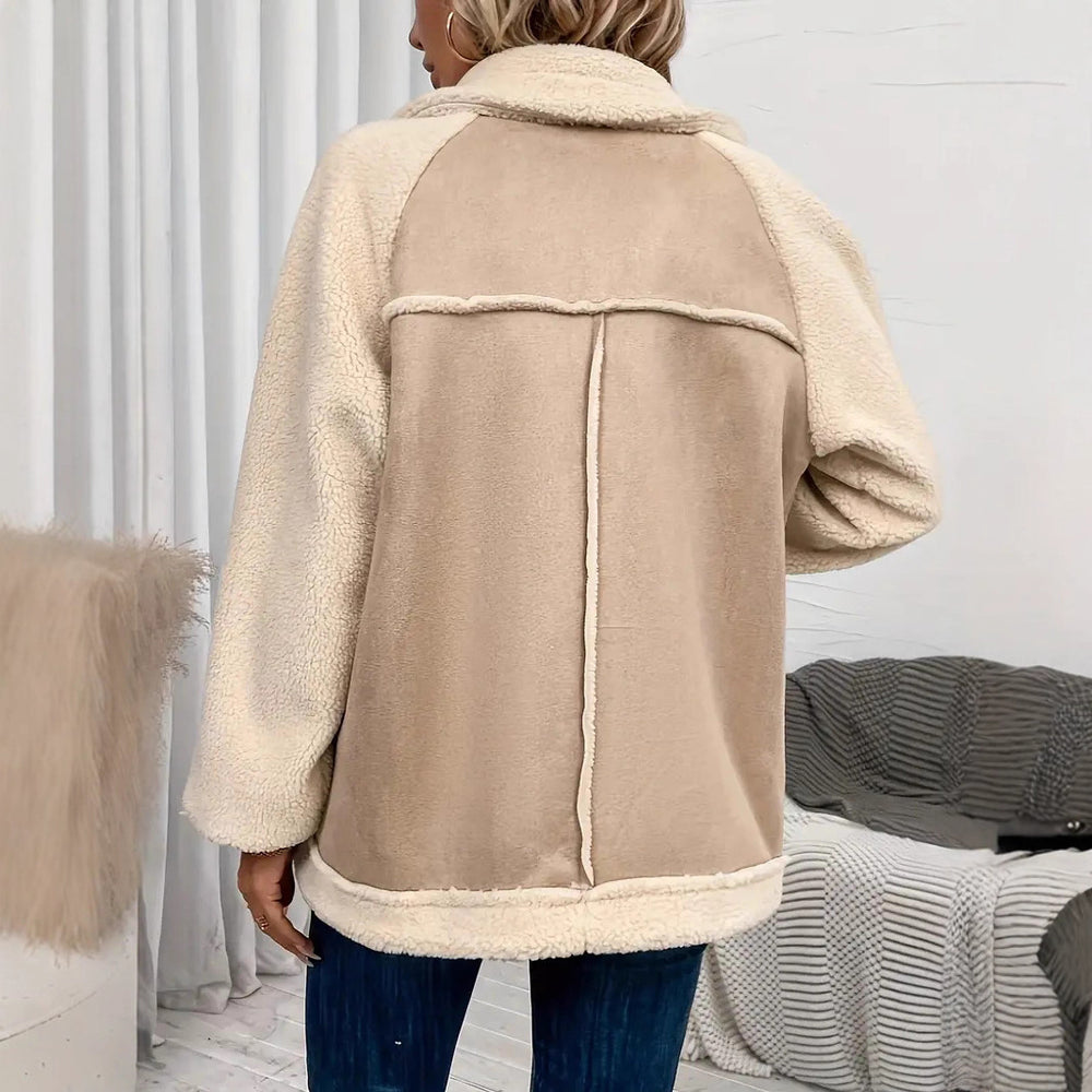 Damen Jacke aus kuscheligem Fleece mit Reißverschluss und oversized Schnitt R&B