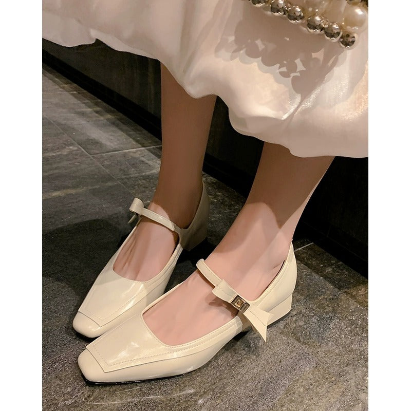 Damen elegante Slingpumps mit modischem Riemchen und komfortablem Blockabsatz R&B