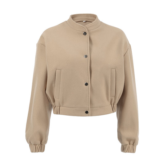 Damen sportliche cropped Jacke mit praktischen Taschen und hochwertigem Material R&B