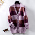 Damen Strickjacke mit trendigem Blockdesign und luftiger Haptik