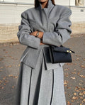 Damen Oversized Wollblazer im Smart-Casual-Stil R&B