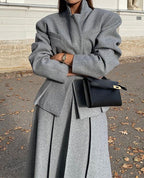 Damen Oversized Wollblazer im Smart-Casual-Stil R&B