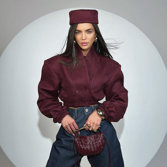 Damen Modische Boucléjacke R&B