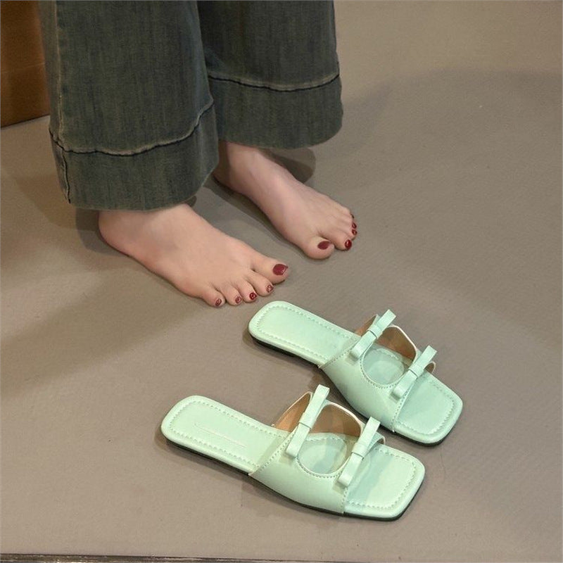 Damen modische Riemchensandalen mit eleganten Schleifen R&B