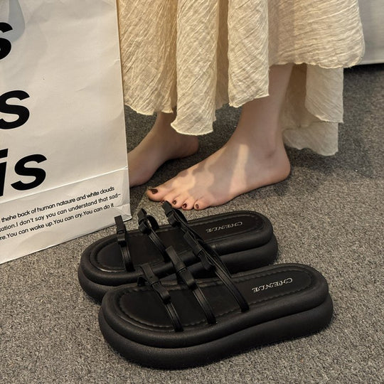 Damen modische Clogs mit gemusterten Riemen und komfortabler Fußbettgestaltung R&B
