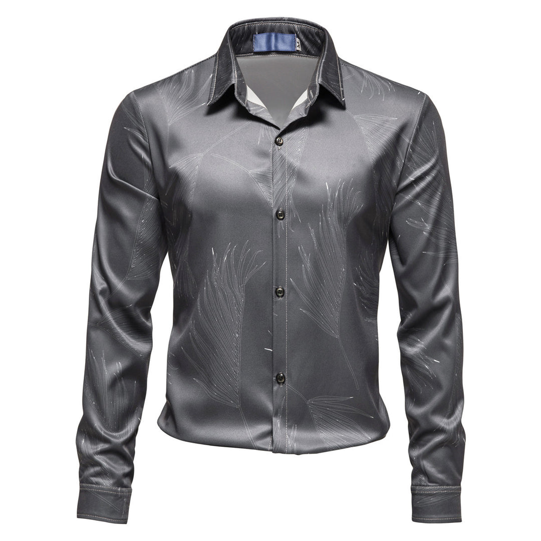 Herren Hemd mit elegantem Muster und modernem Glanz R&B
