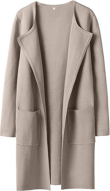 Damen Offener Strickmantel mit Taschen R&B