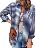 Femme Button-Up Gingham Check Shirt R&B