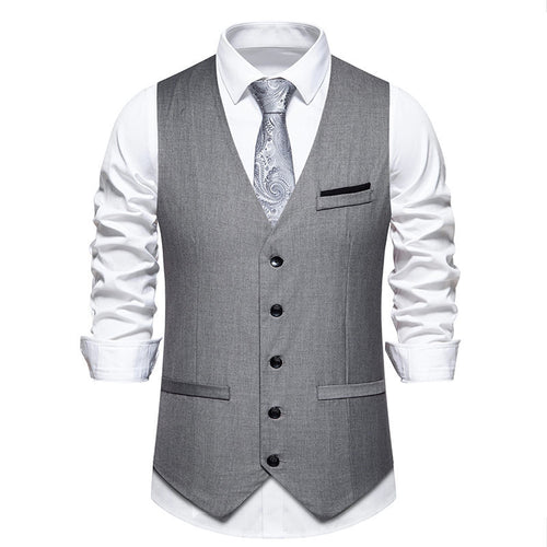 Herren elegante Anzugweste mit feiner Struktur und hochwertigem Material R&B