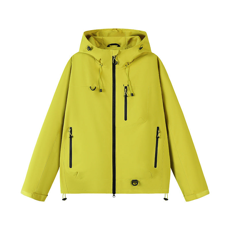 Damen technische Outdoor-Jacke mit Material und verstellbarem Kapuzensystem R&B