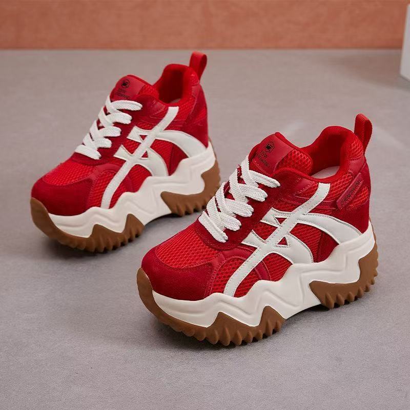Damen Sportliche Chunky Sneakers mit atmungsaktiven Mesh und stabiler Sohle R&B