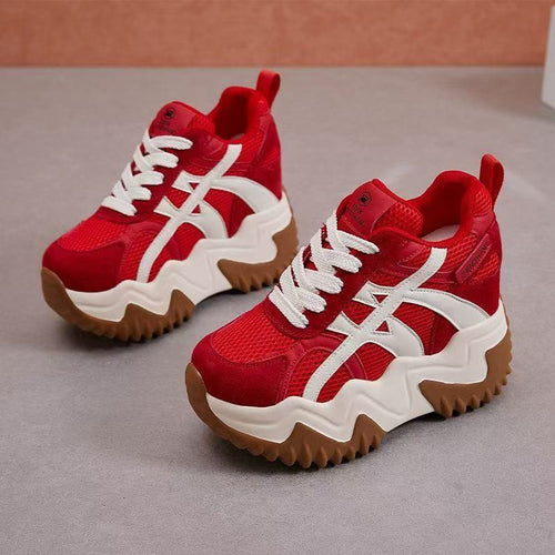Damen Sportliche Chunky Sneakers mit atmungsaktiven Mesh und stabiler Sohle R&B