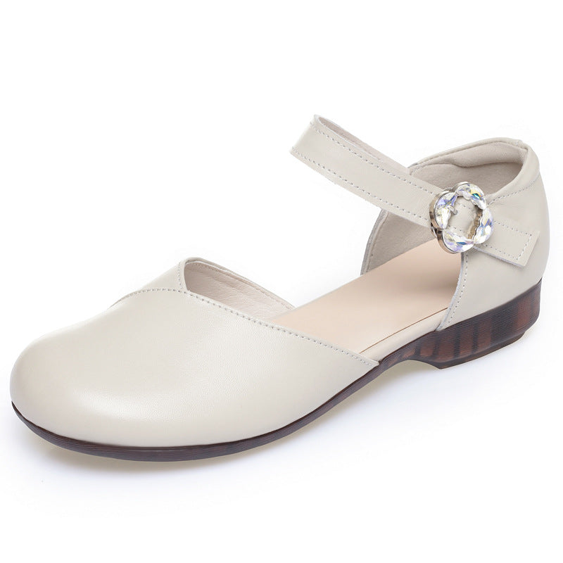 Damen Komfortable Riemchenballerinas mit modischer Schnalle R&B
